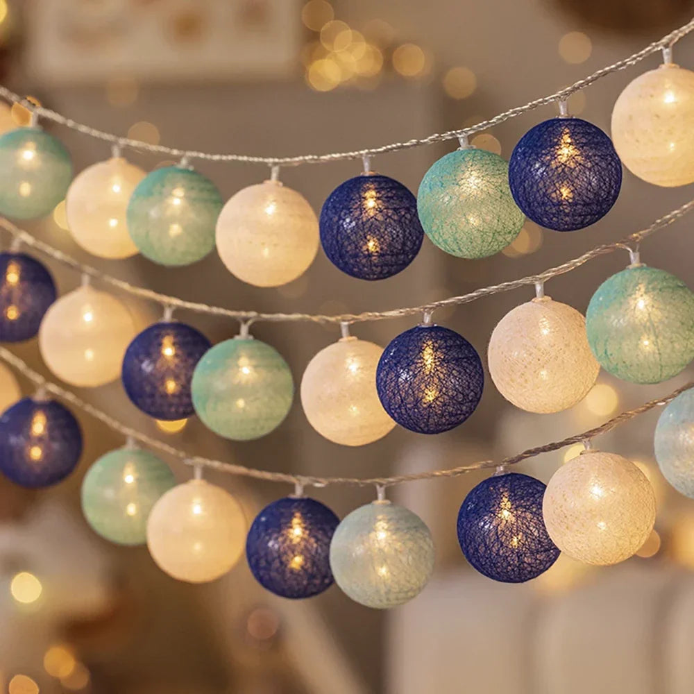 Fluffy White Cotton String Decor