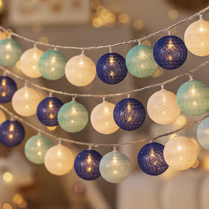 Fluffy White Cotton String Decor
