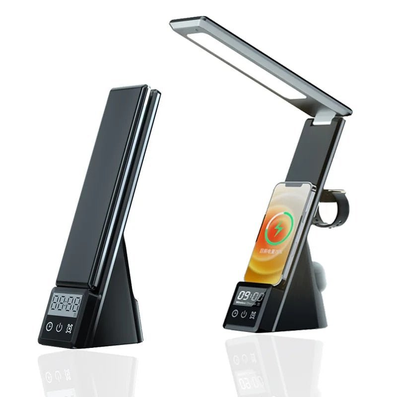 Smart LED Lamp with Wireless Charger and Alarm Clock