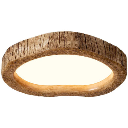Rustic Wooden LED Ceiling Light Fixture