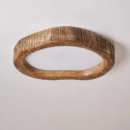 Rustic Wooden LED Ceiling Light Fixture