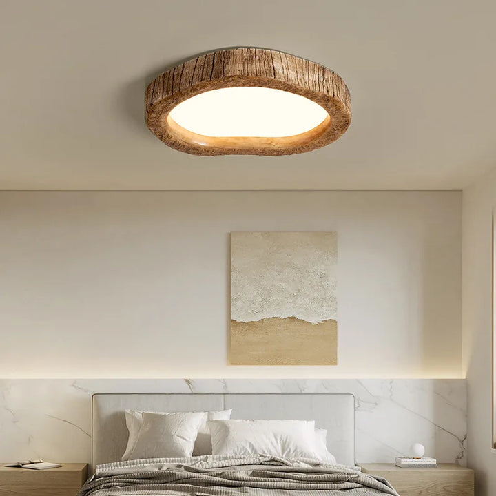 Rustic Wooden LED Ceiling Light Fixture