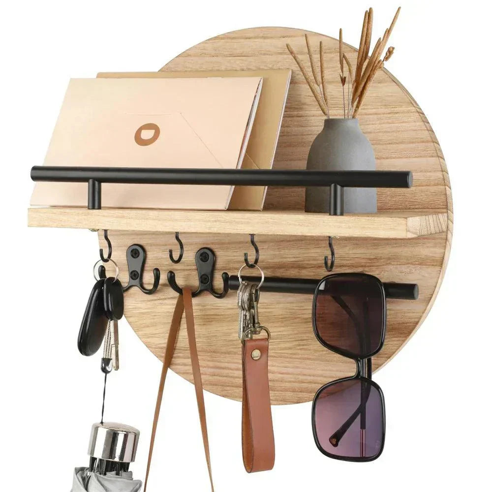 Natural Wood Key Holder - Simple Home Storage