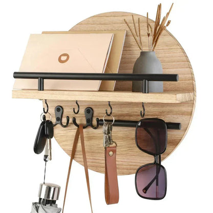 Natural Wood Key Holder - Simple Home Storage