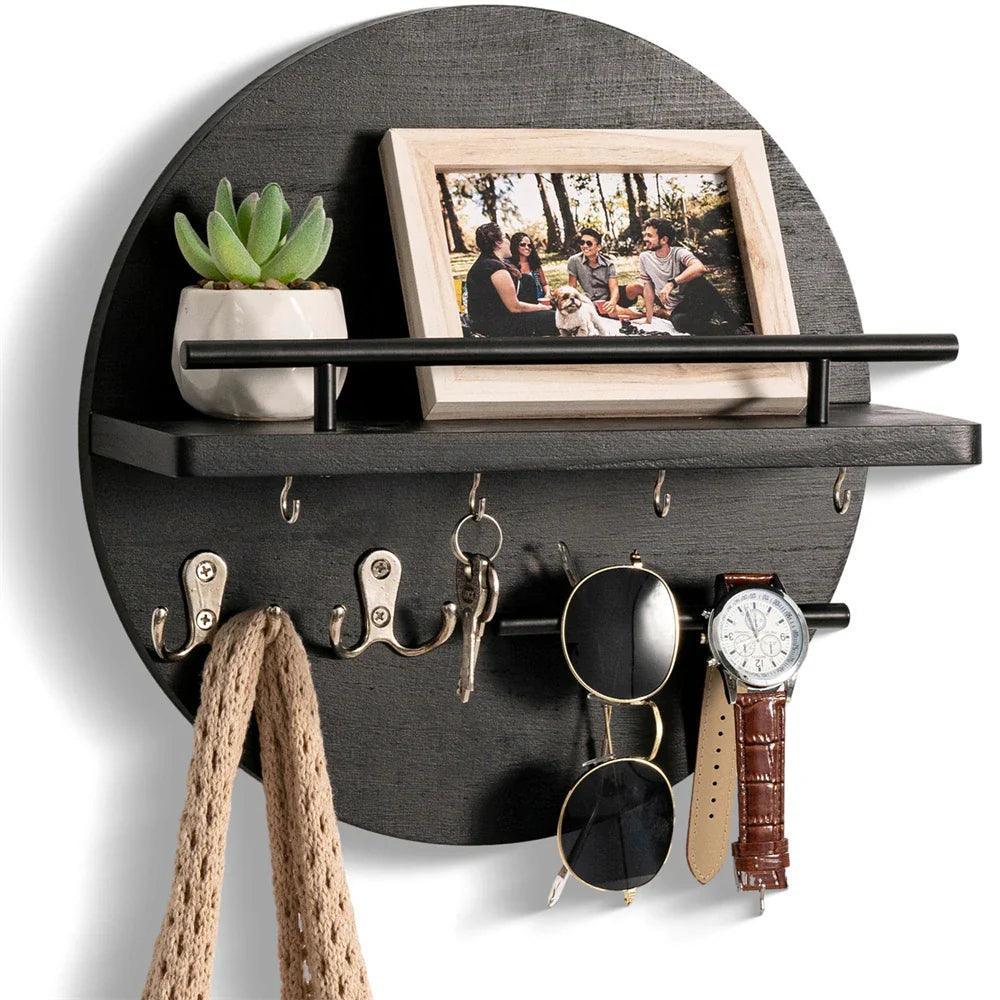 Natural Wood Key Holder - Simple Home Storage - Fesara