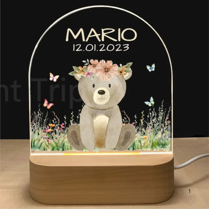 Kids Night Light with Name - Gentle LED Bedroom Lamp