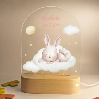 Kids Night Light with Name - Gentle LED Bedroom Lamp