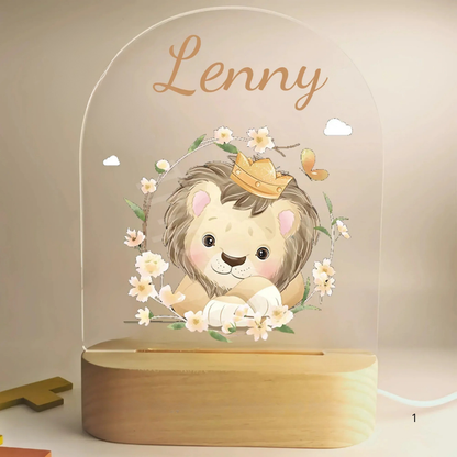 Kids Night Light with Name - Gentle LED Bedroom Lamp