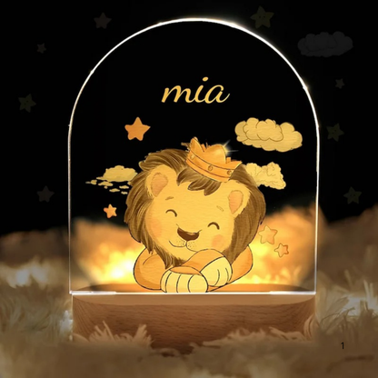 Kids Night Light with Name - Gentle LED Bedroom Lamp