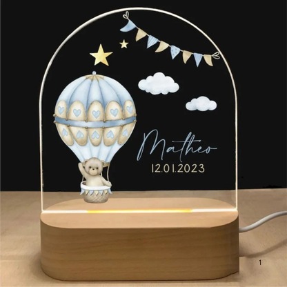 Kids Night Light with Name - Gentle LED Bedroom Lamp
