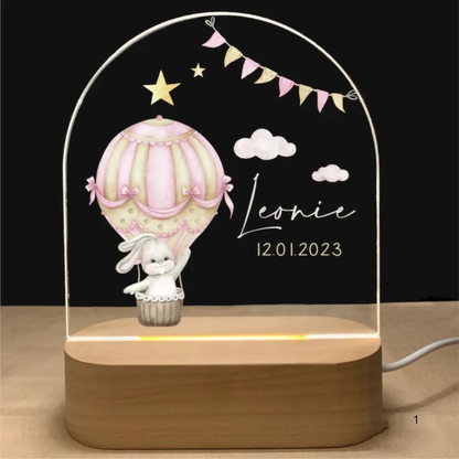 Kids Night Light with Name - Gentle LED Bedroom Lamp