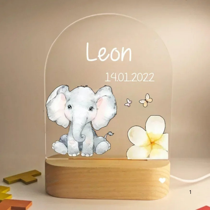 Kids Night Light with Name - Gentle LED Bedroom Lamp