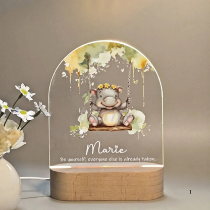 Kids Night Light with Name - Gentle LED Bedroom Lamp