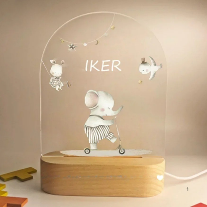 Kids Night Light with Name - Gentle LED Bedroom Lamp