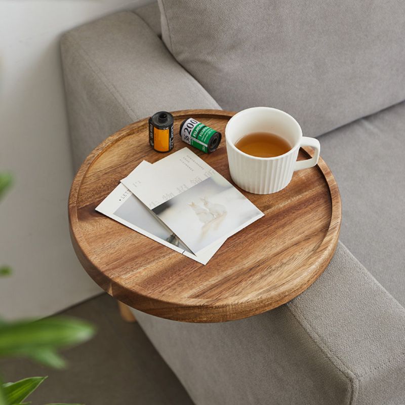 Sturdy Wooden Sofa Tray Table