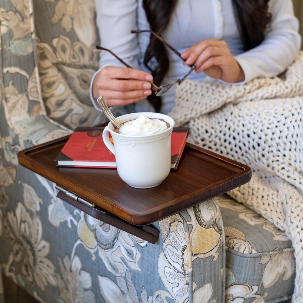 Comfortable Sofa Armrest Tray Table for Drinks & Snacks
