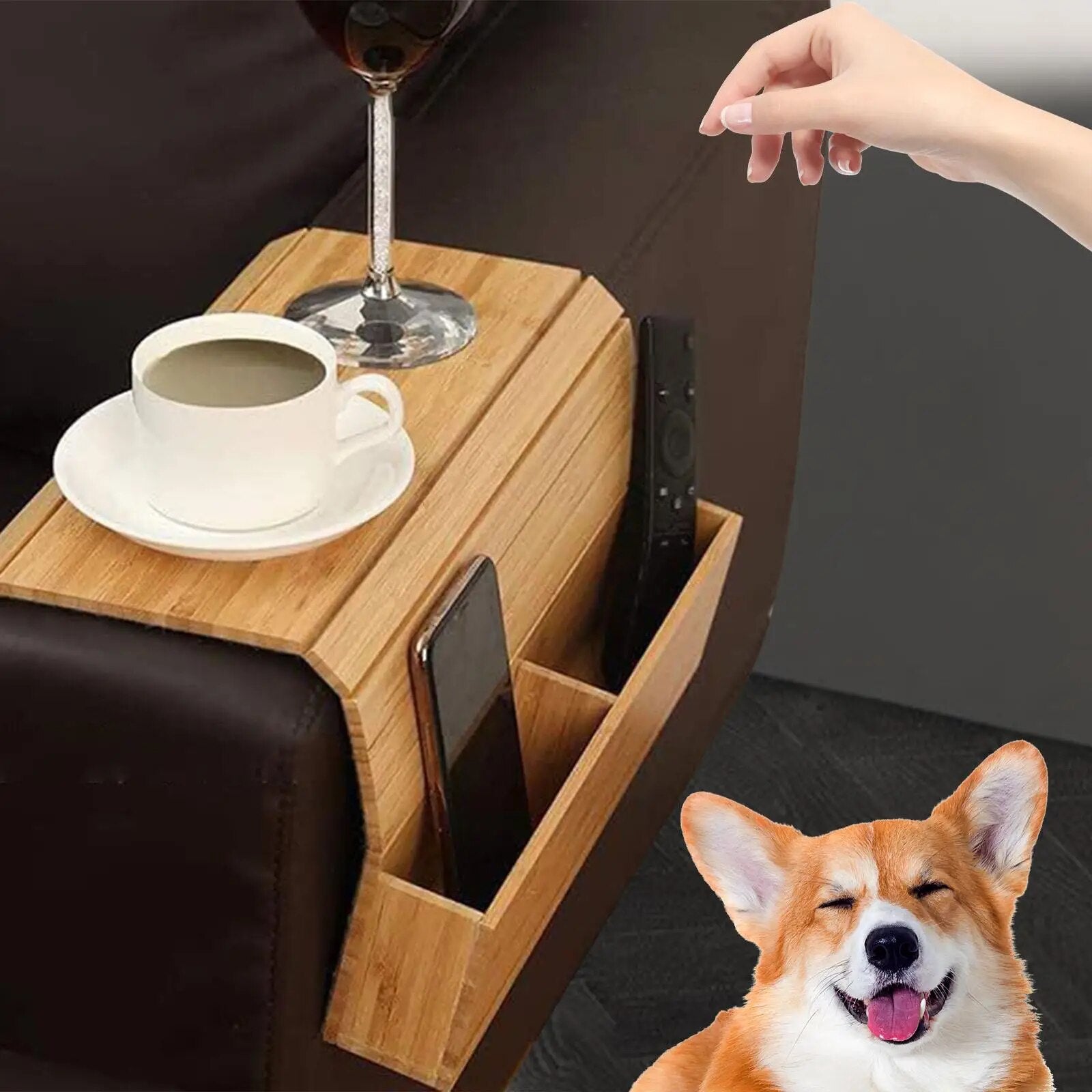 Space Saving Foldable Sofa Tray Table - Fesara