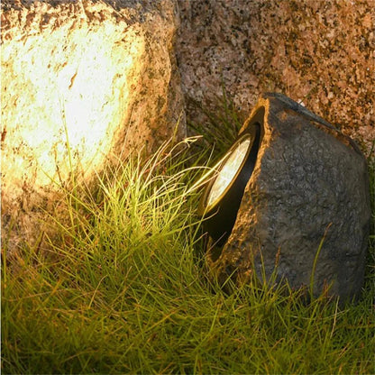 Outdoor Garden Solar Stone Lamp