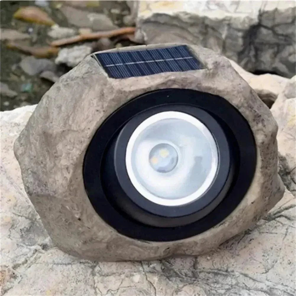Outdoor Garden Solar Stone Lamp