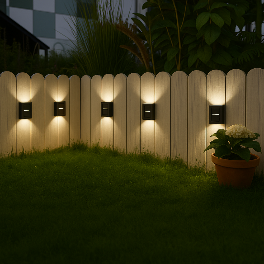 Outdoor Solar Powered Wall Lights - Wireless & Stylish