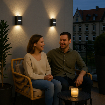 Outdoor Solar Powered Wall Lights - Wireless & Stylish