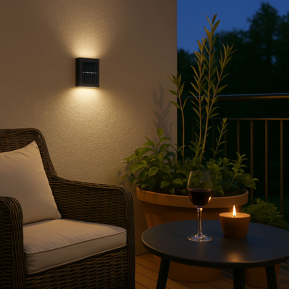 Outdoor Solar Powered Wall Lights - Wireless & Stylish