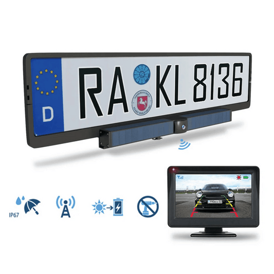 Wireless Solar Powered Car Rear View Camera System - Fesara