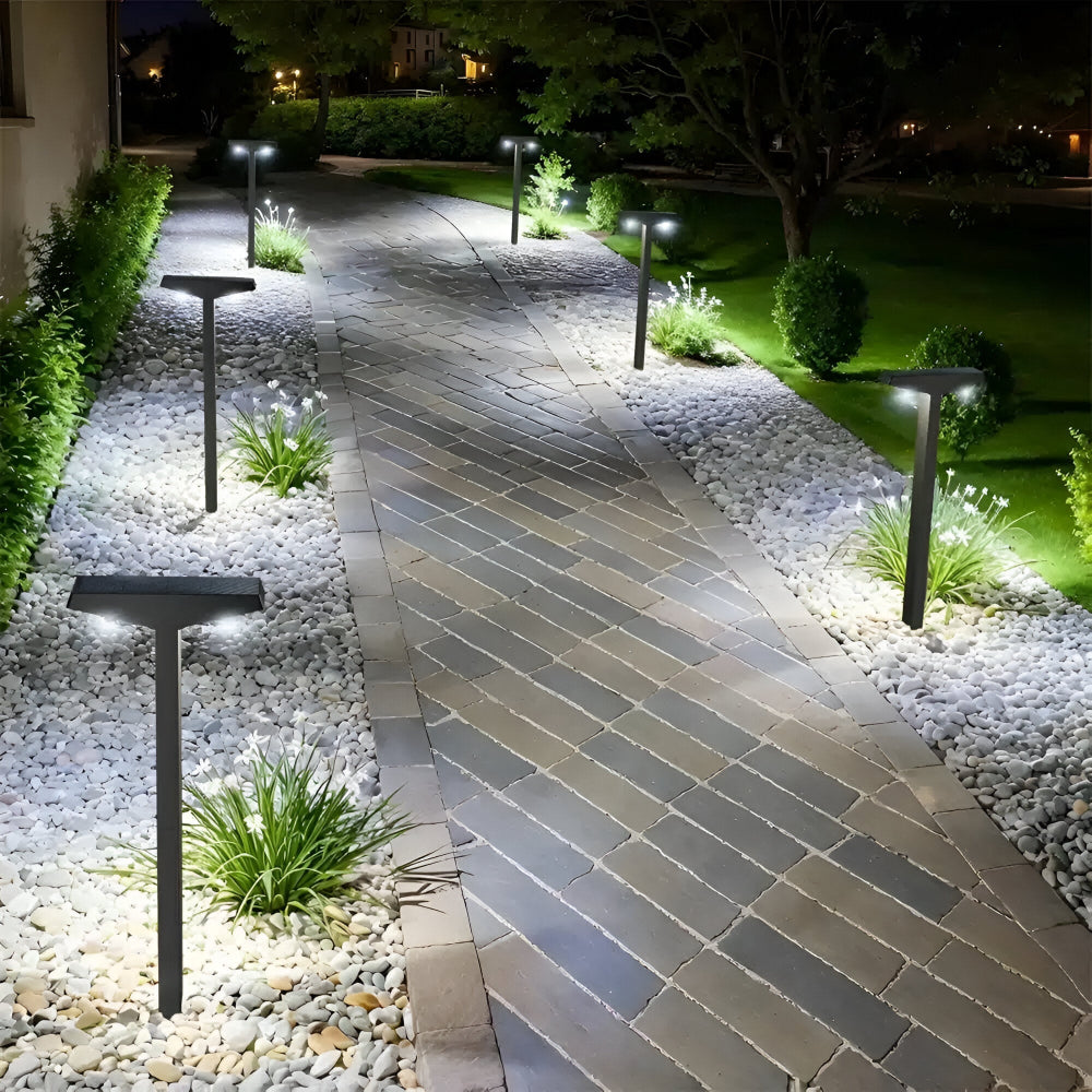 Solar Powered Garden Path Lights with Waterproof Design