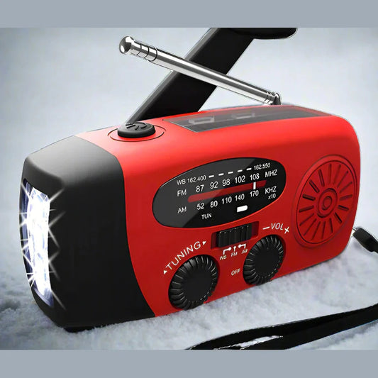 Portable Solar Powered Emergency Radio for Camping - Fesara