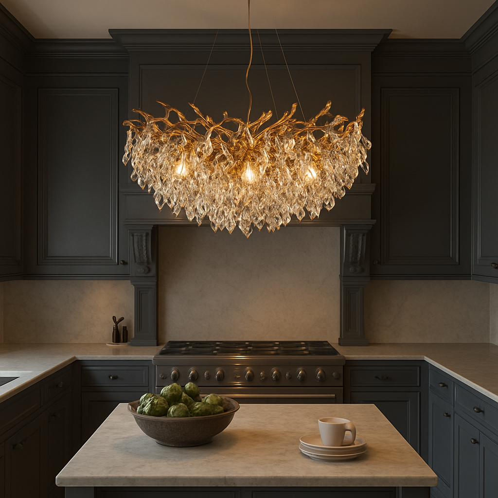 Solenor | Round Crystal Chandelier for Sophisticated Interior 3