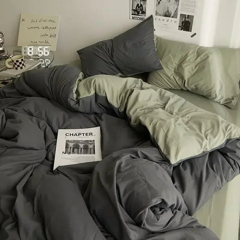 Soft Reversible Duvet Cover Set