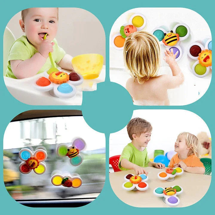 Portable Spin Stick Car Playset - 3 Pack