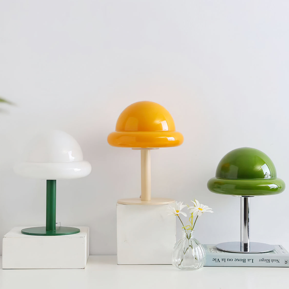 Galaxy Glass Desk Lamp with Silver Finish