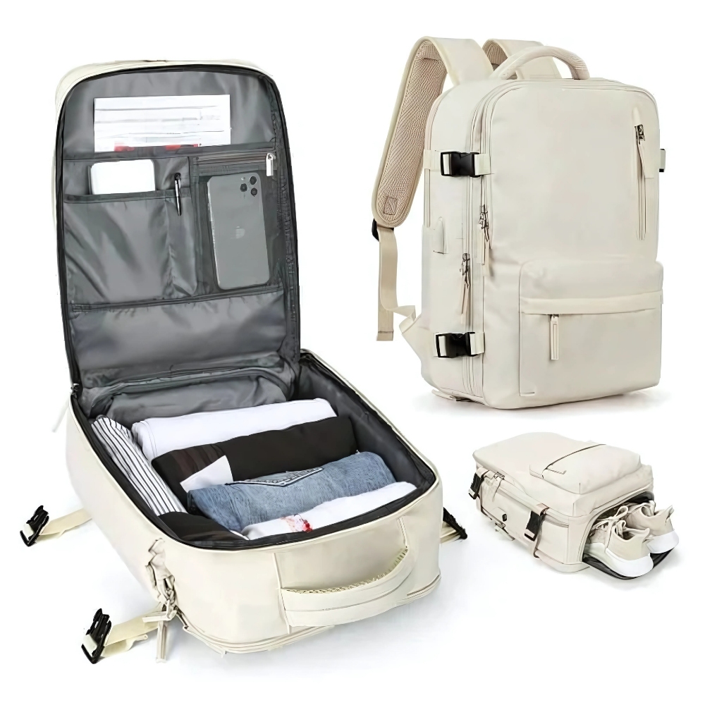 Spacious Hiking Backpack with Shoe Compartment - Fesara