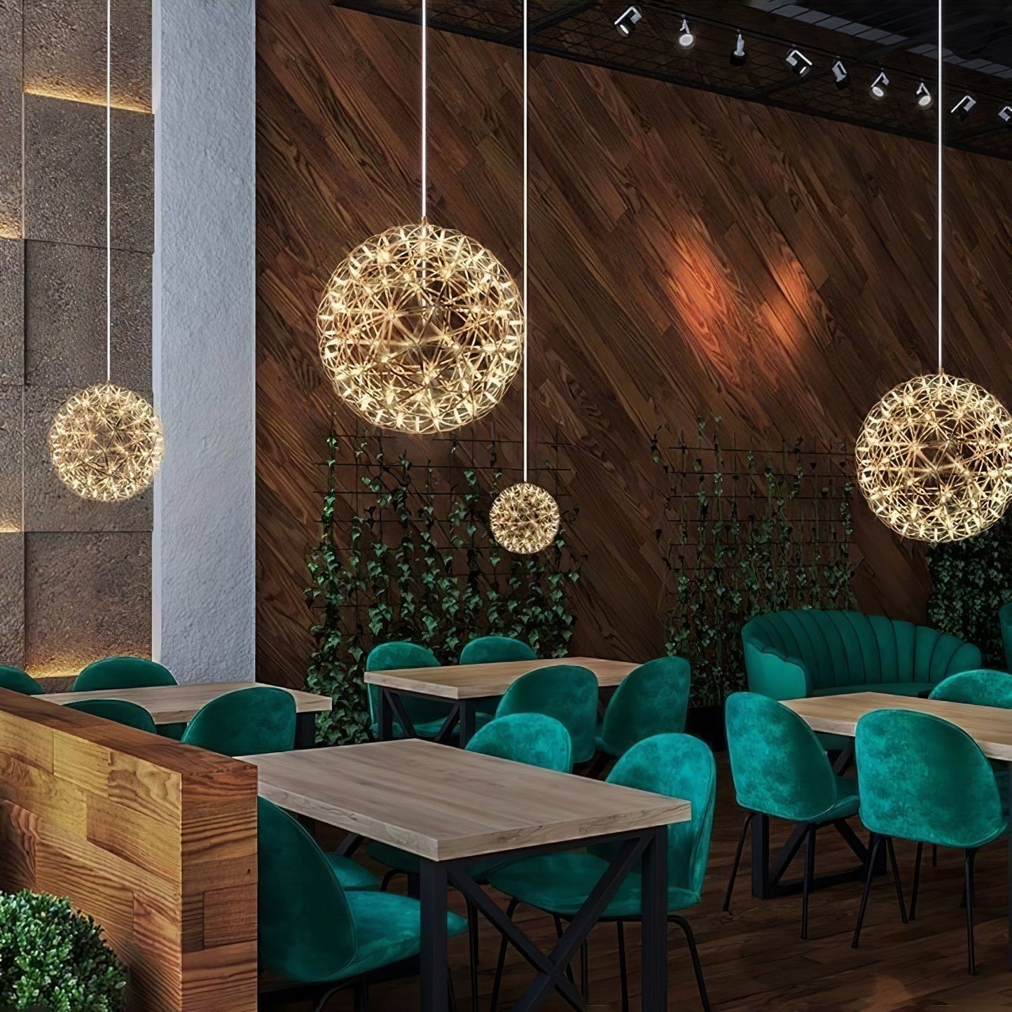 Contemporary Round Metal LED Hanging Light Fixture