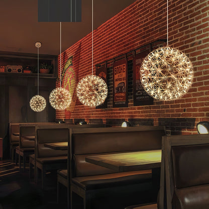 Contemporary Round Metal LED Hanging Light Fixture