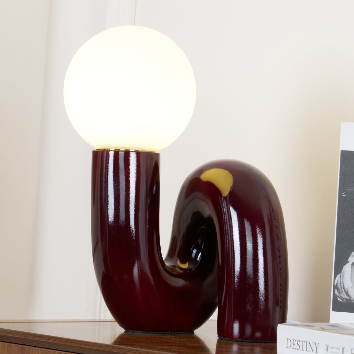 Stunning Glass and Resin Desk Lamp