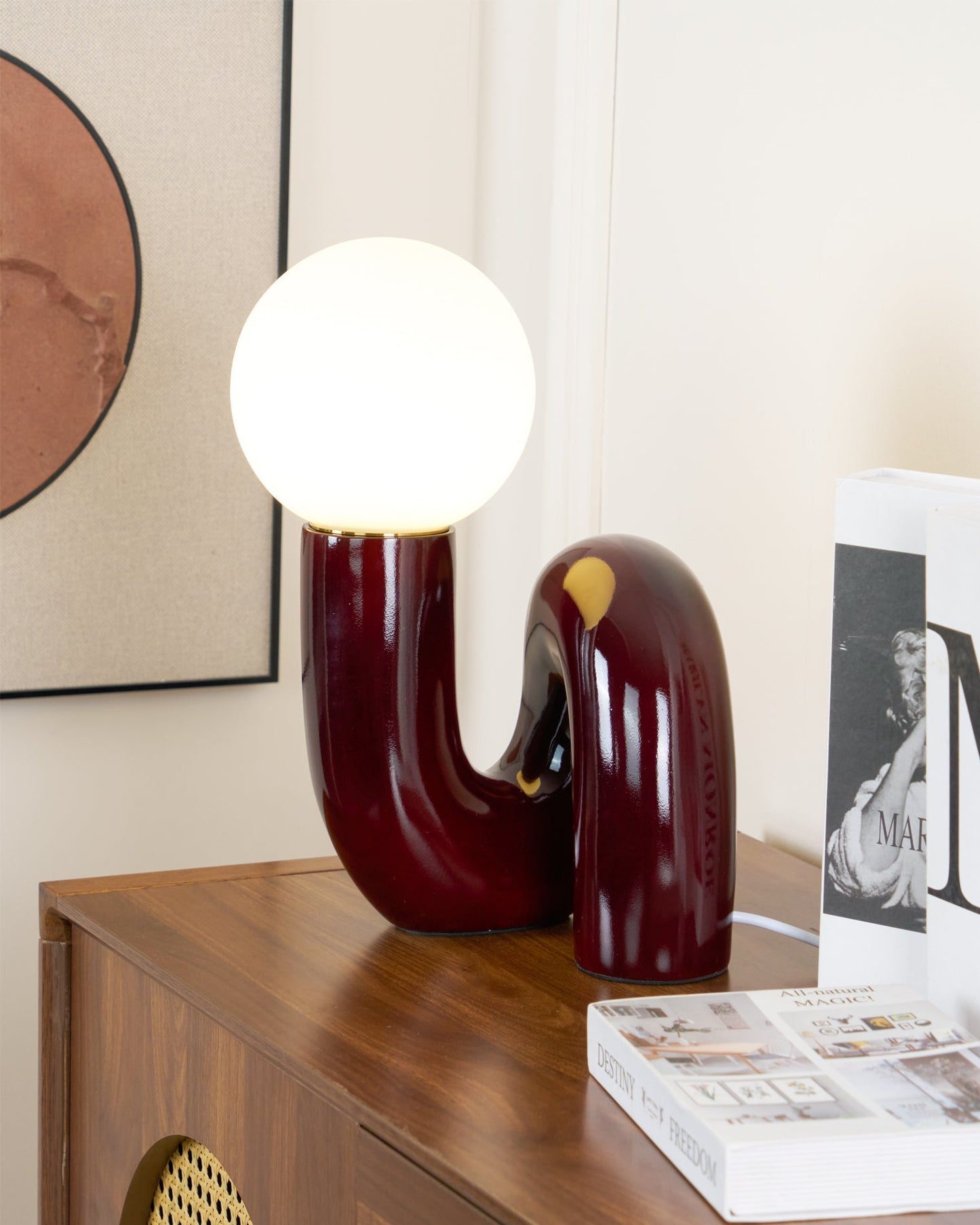Stunning Glass and Resin Desk Lamp