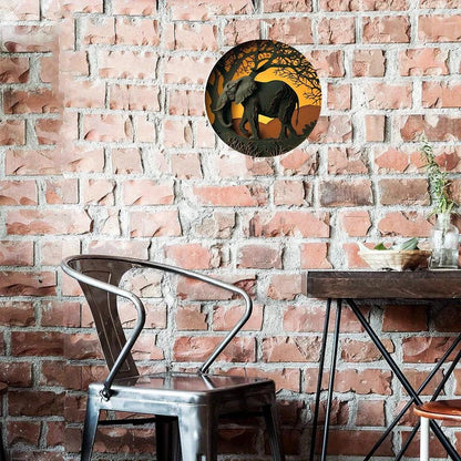 Stylish Metal Elephant Wall Art