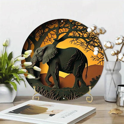 Stylish Metal Elephant Wall Art