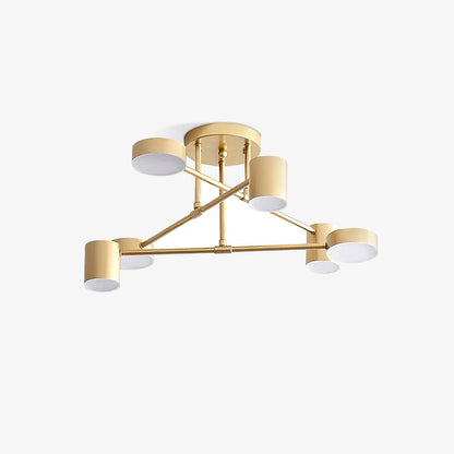 Luxury Gold Orb Chandelier LED Ceiling Light 6-Light