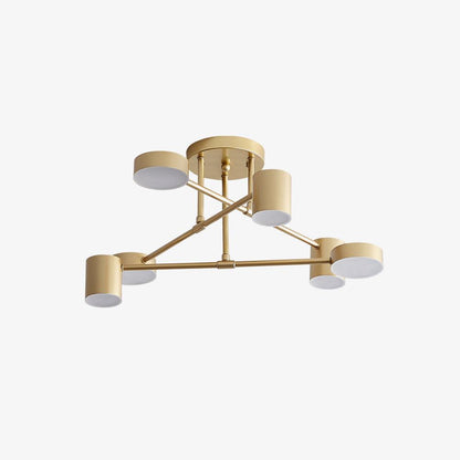 Luxury Gold Orb Chandelier LED Ceiling Light 6-Light