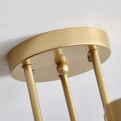 Luxury Gold Orb Chandelier LED Ceiling Light 6-Light