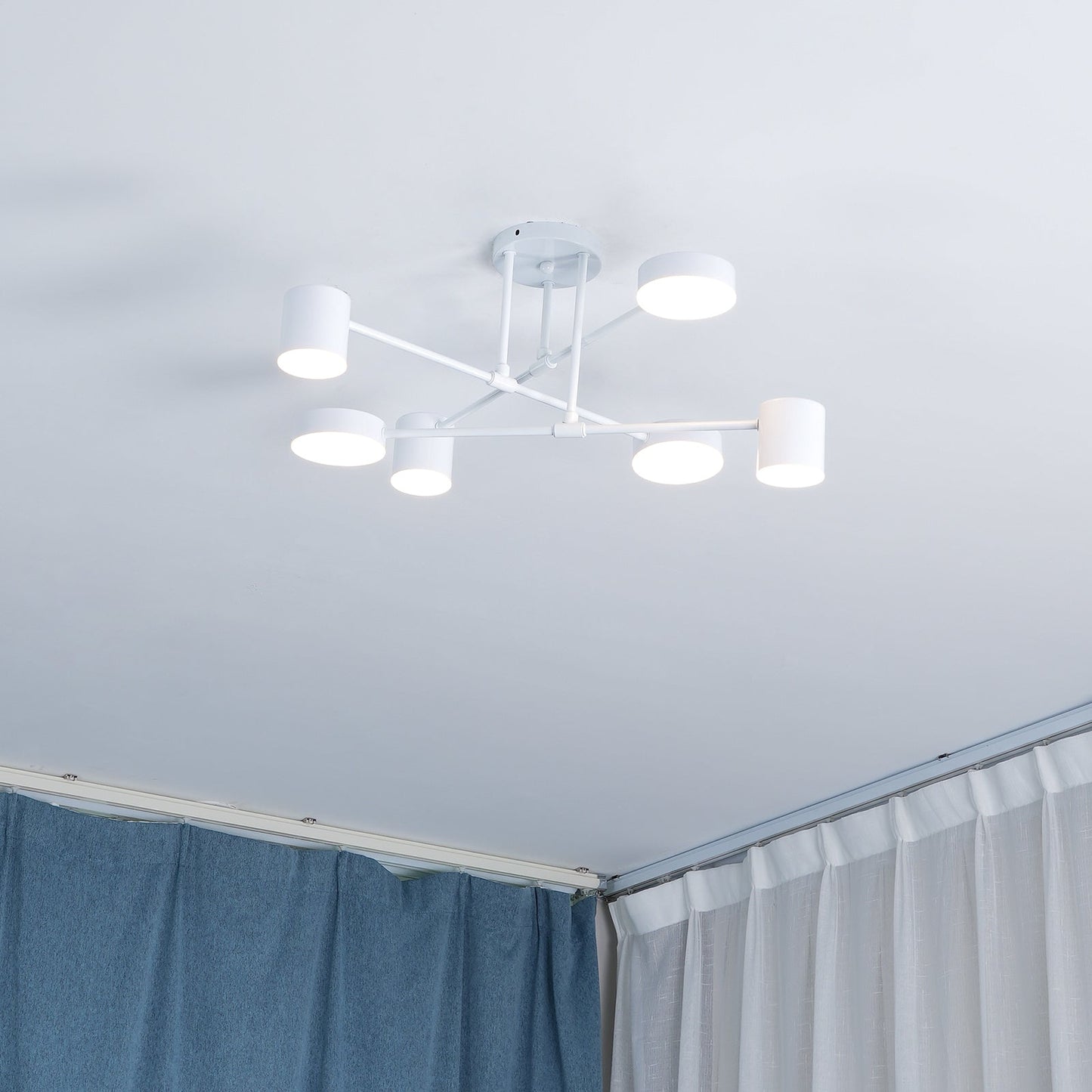 Luxury Gold Orb Chandelier LED Ceiling Light 6-Light