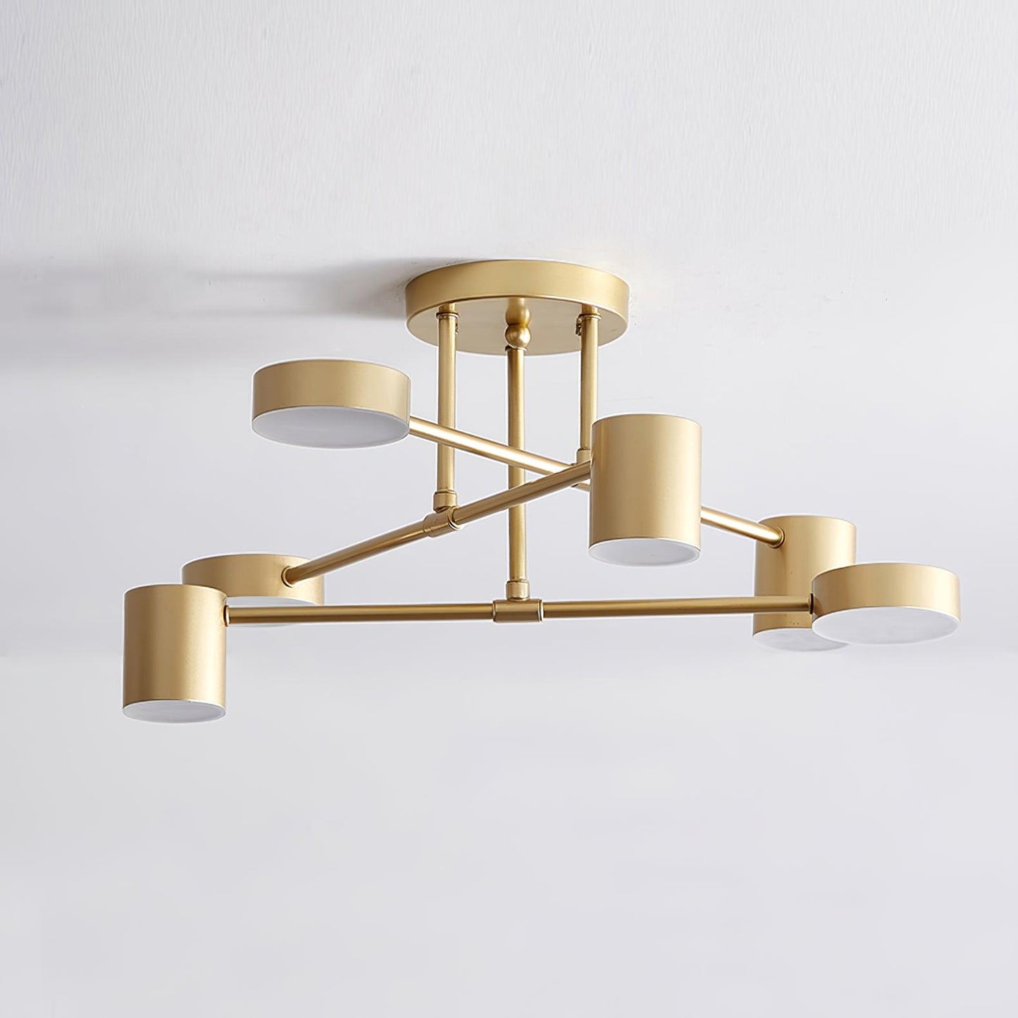 Luxury Gold Orb Chandelier LED Ceiling Light 6-Light