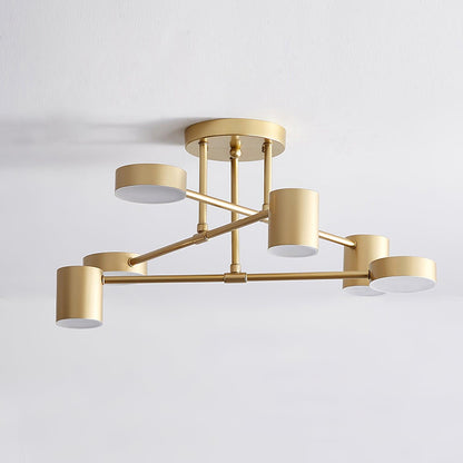 Luxury Gold Orb Chandelier LED Ceiling Light 6-Light