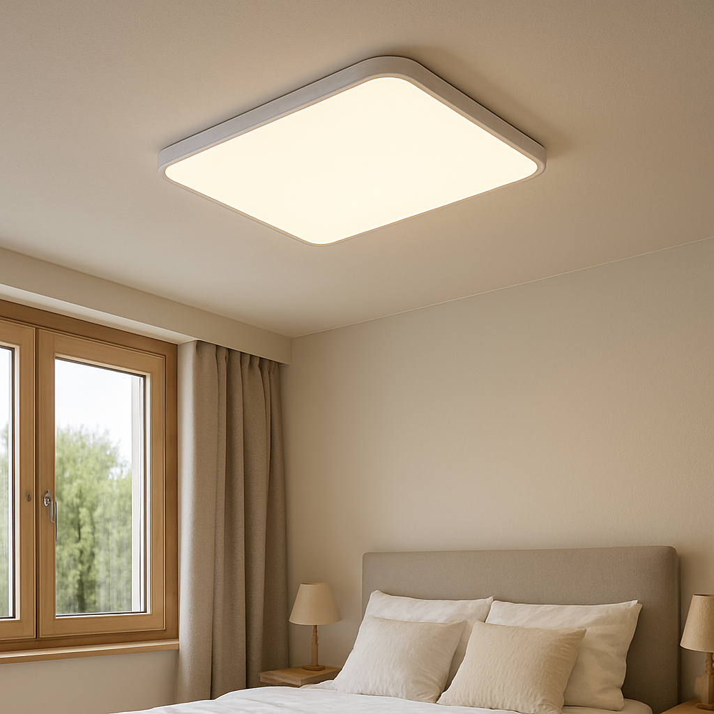 Modern White Ceiling Light with Clean Design - Fesara