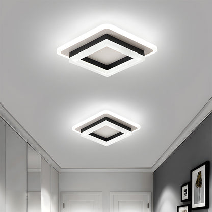 Contemporary Flat LED Ceiling Lamp – Simple Low Profile Light - Fesara