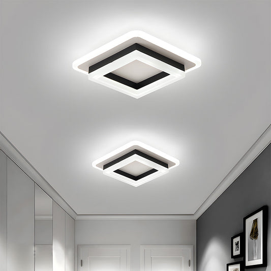 Contemporary Flat LED Ceiling Lamp – Simple Low Profile Light - Fesara
