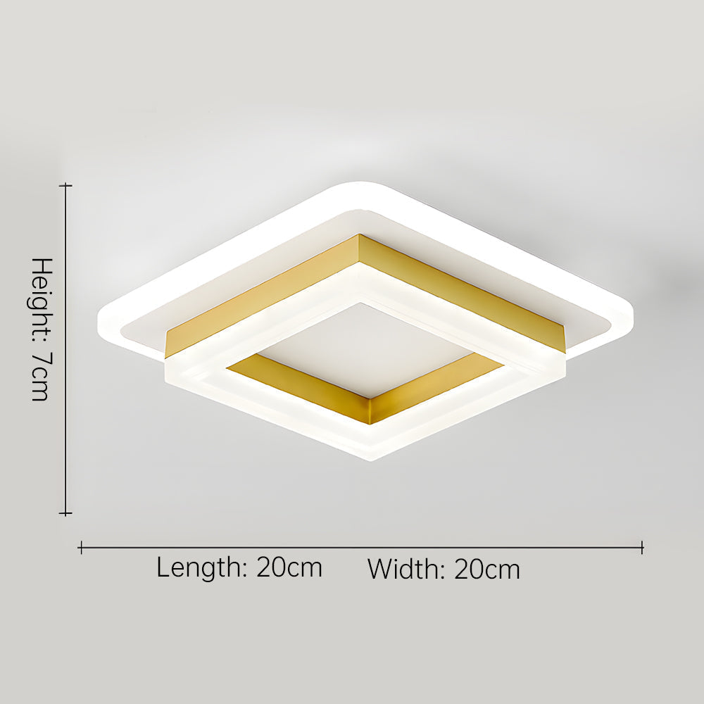 Contemporary Flat LED Ceiling Lamp – Simple Low Profile Light